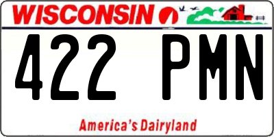 WI license plate 422PMN