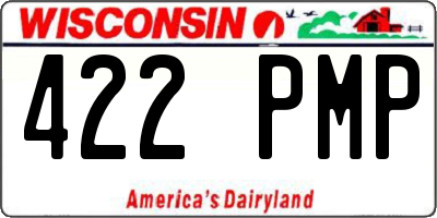 WI license plate 422PMP