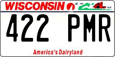 WI license plate 422PMR