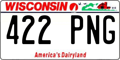 WI license plate 422PNG