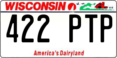 WI license plate 422PTP