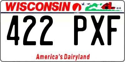 WI license plate 422PXF