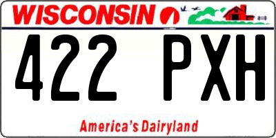 WI license plate 422PXH