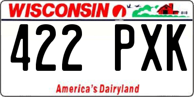WI license plate 422PXK