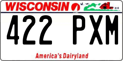 WI license plate 422PXM