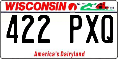 WI license plate 422PXQ