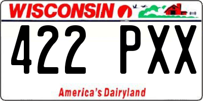 WI license plate 422PXX