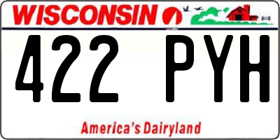 WI license plate 422PYH