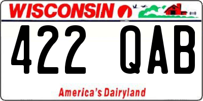 WI license plate 422QAB