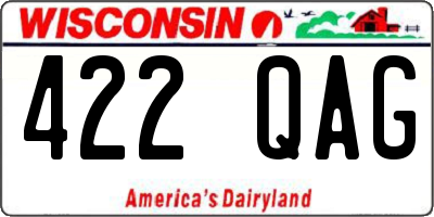 WI license plate 422QAG