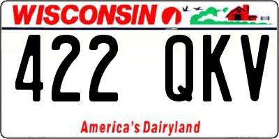 WI license plate 422QKV
