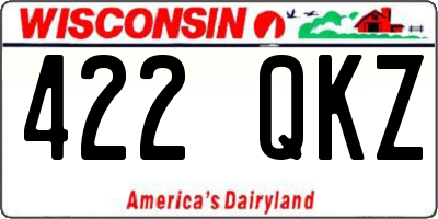 WI license plate 422QKZ