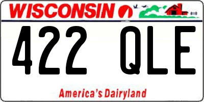 WI license plate 422QLE
