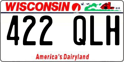 WI license plate 422QLH
