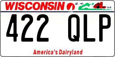 WI license plate 422QLP