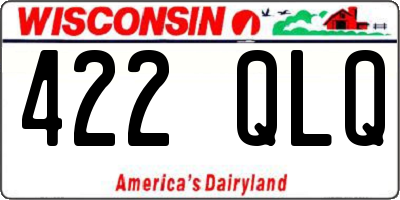 WI license plate 422QLQ