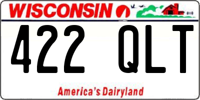 WI license plate 422QLT