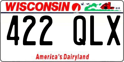 WI license plate 422QLX