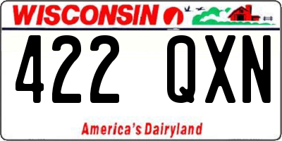 WI license plate 422QXN