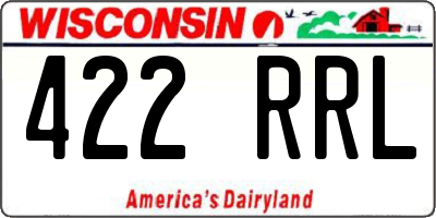 WI license plate 422RRL