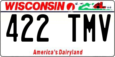 WI license plate 422TMV