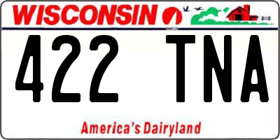 WI license plate 422TNA