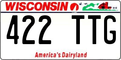 WI license plate 422TTG