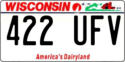 WI license plate 422UFV