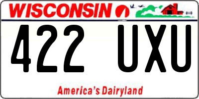 WI license plate 422UXU