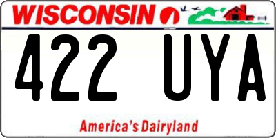 WI license plate 422UYA