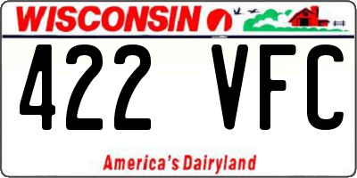 WI license plate 422VFC