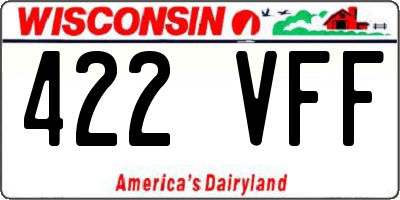 WI license plate 422VFF