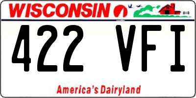 WI license plate 422VFI