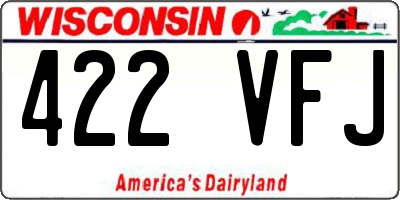 WI license plate 422VFJ