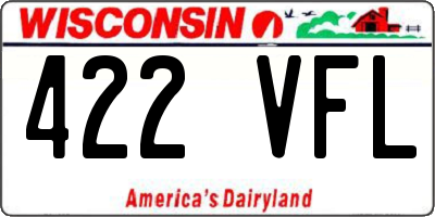 WI license plate 422VFL