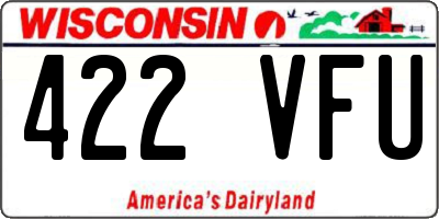 WI license plate 422VFU