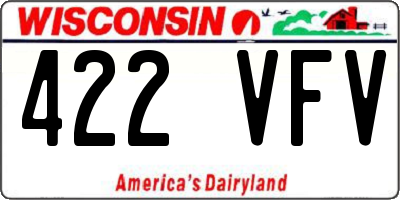 WI license plate 422VFV