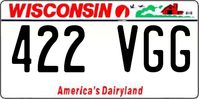 WI license plate 422VGG