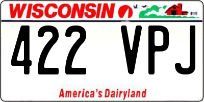 WI license plate 422VPJ