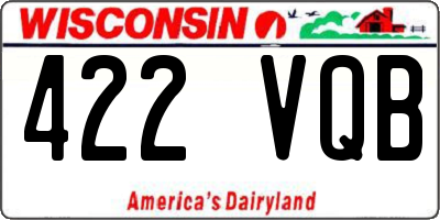 WI license plate 422VQB