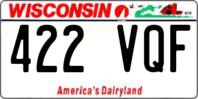 WI license plate 422VQF