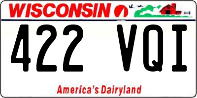 WI license plate 422VQI