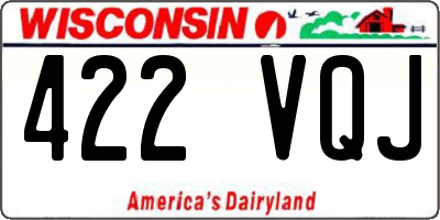 WI license plate 422VQJ