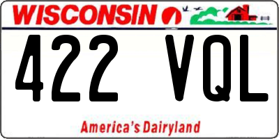 WI license plate 422VQL