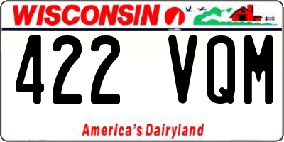 WI license plate 422VQM