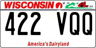 WI license plate 422VQQ