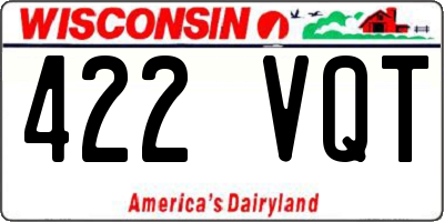 WI license plate 422VQT