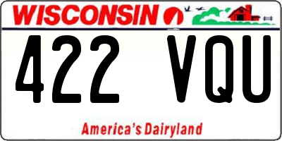 WI license plate 422VQU