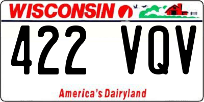 WI license plate 422VQV