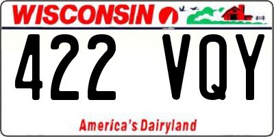 WI license plate 422VQY